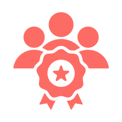 Expertly trained cleaning professional peach colored icon