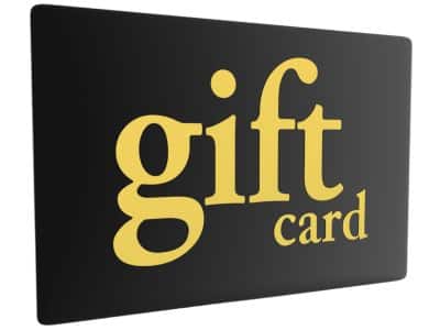 Black and gold home cleaning gift card